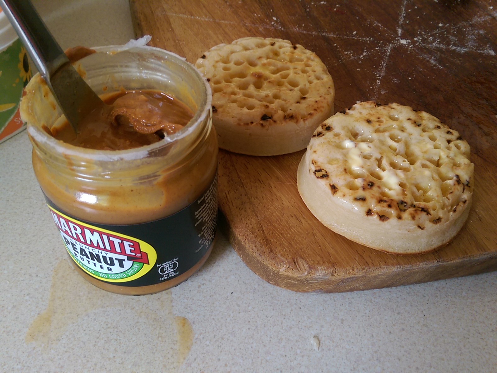 A jar of peanut butter flavoured marmite